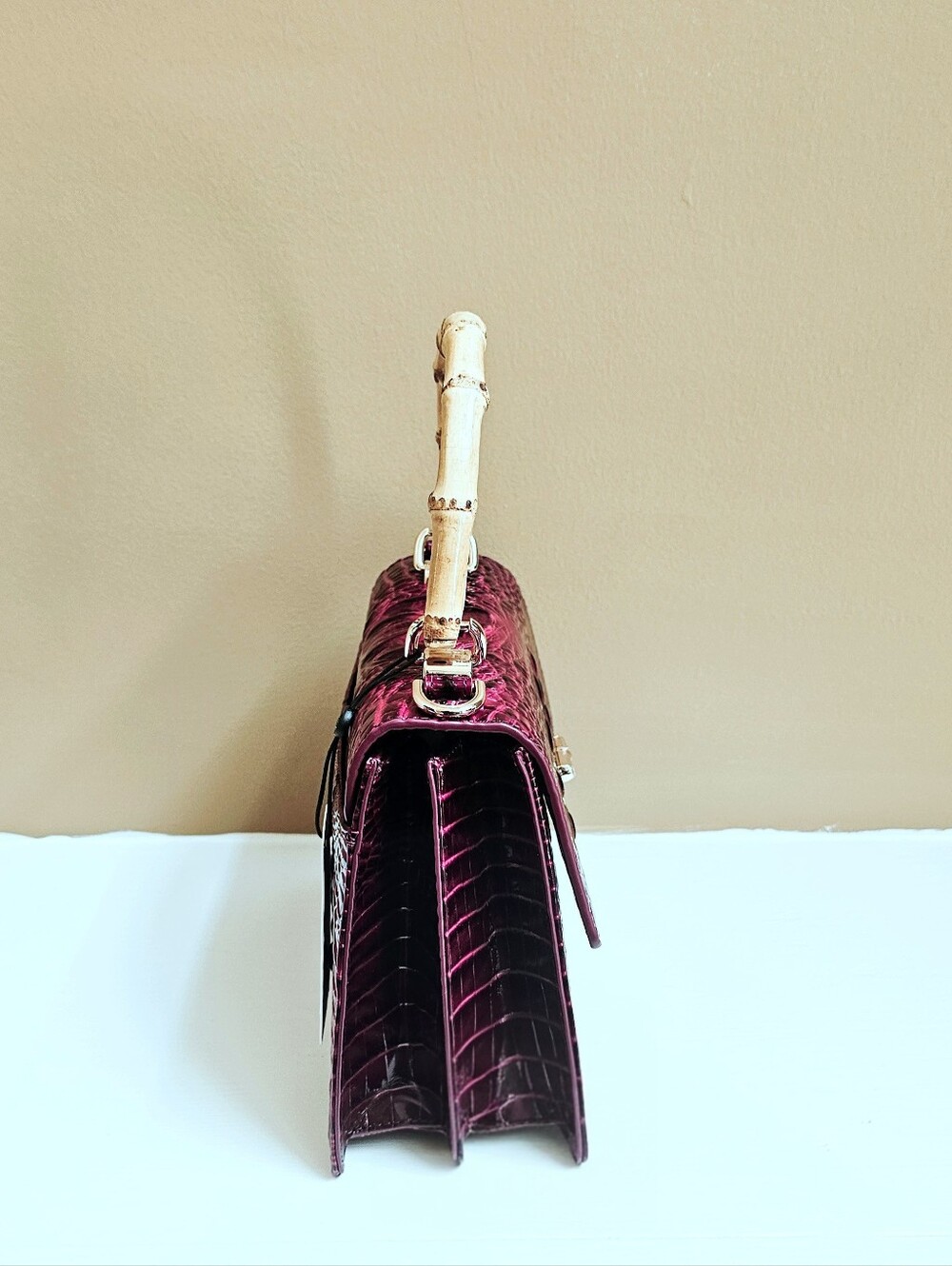 NWT Brahmin CHERRY LACQUER Mod Small Hallie w/Jane Wallet - Picture 5 of 16